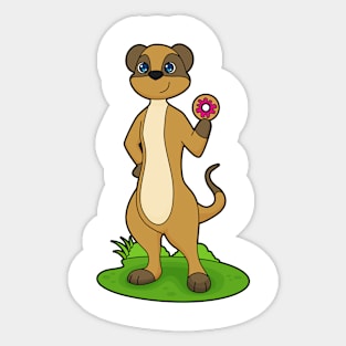 Meerkat Donut Sticker